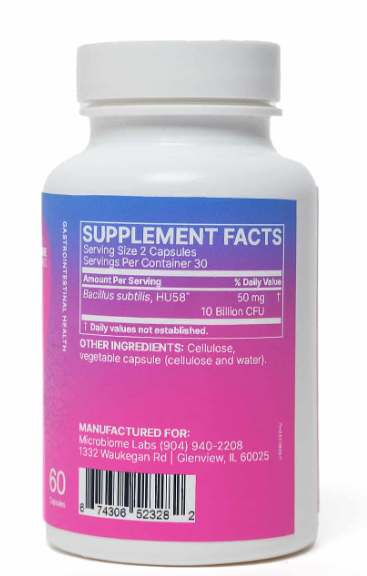 Bacillus subtilis HU58 probiotic