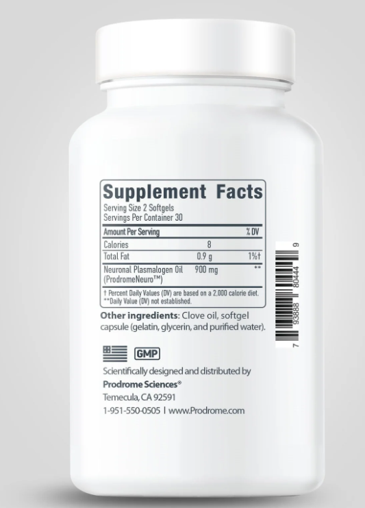 Prodrome Neuro (Plasmalogen N3) 60 capsule bottle