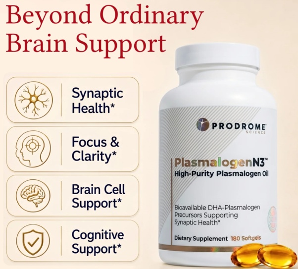 Prodrome Neuro (Plasmalogen N3) 180 capsule bottle