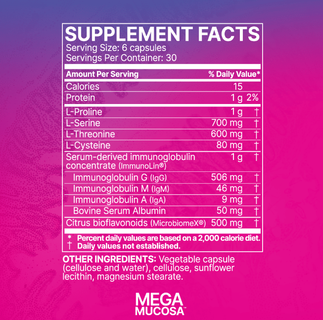 Gut mucosa repair formula