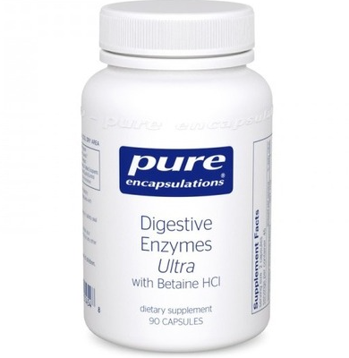 Digestive enzymes with betaine HCl