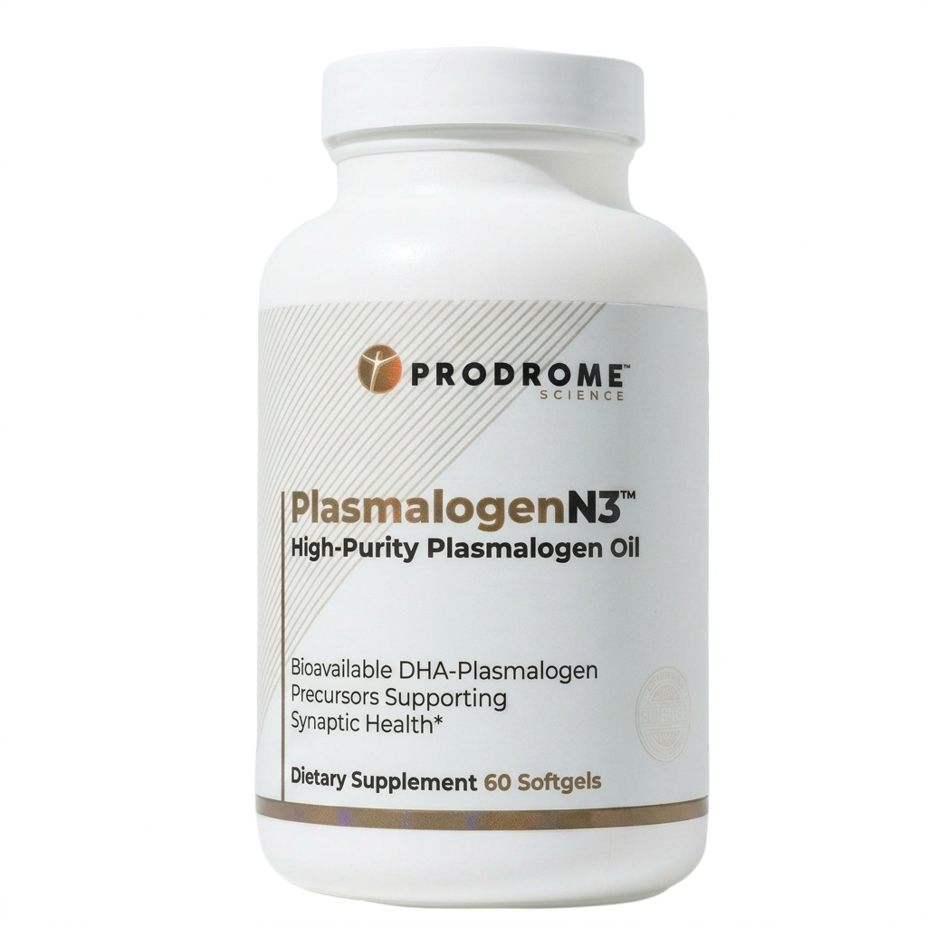 Prodrome Neuro Plasmalogen N3 60 softgels bottle centered on a white background