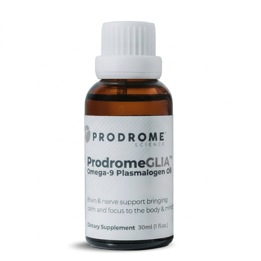 Prodrome Glia 30mL liquid bottle centered on a square white background
